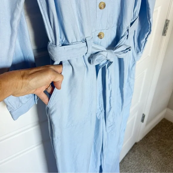 Soft Surroundings Kerry Jumpsuit Blue Size L - Picture 9 of 12